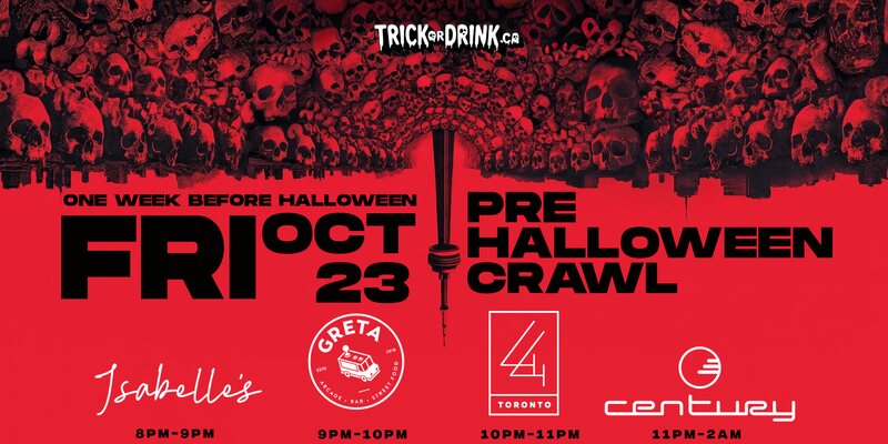 Pre-Halloween Friday, Trick or Drink Halloween crawl