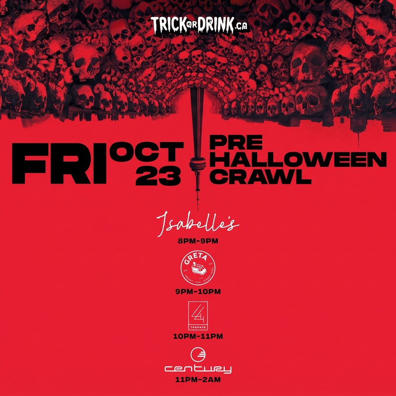 Pre-Halloween Friday, Friday October 23, Isabelle's, Greta, 44 Toronto and Century