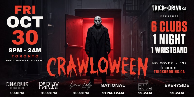 Crawloween Friday, Trick or Drink Halloween crawl