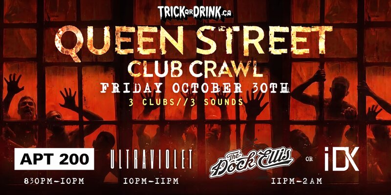 Queen St Friday Club Crawl, Trick or Drink Halloween crawl