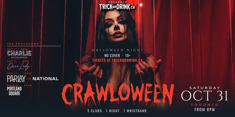 Crawloween Saturday, Trick or Drink Halloween crawl