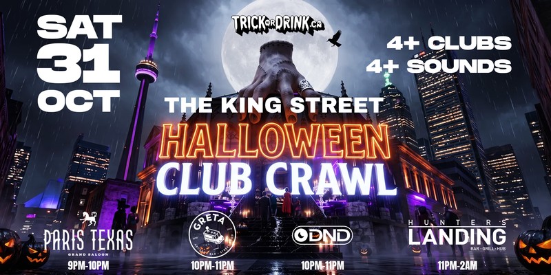 King Street Club Crawl Sat flyer