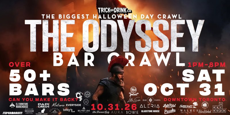 The Odyssey Bar Crawl, Trick or Drink Halloween crawl
