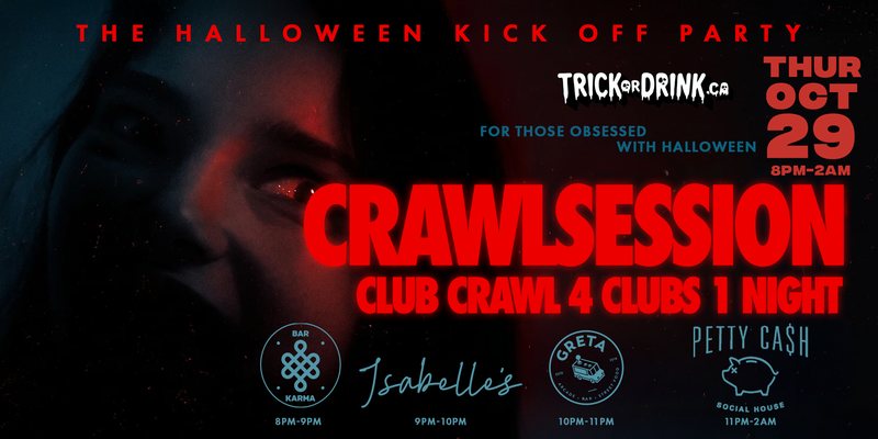 Crawlsession, Trick or Drink Halloween crawl
