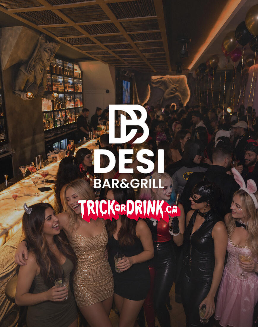Desi Bar and Grill on a Trick or Drink Halloween night